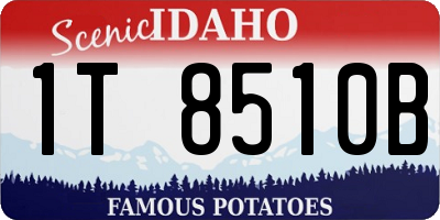 ID license plate 1T8510B