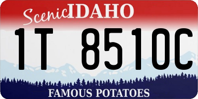 ID license plate 1T8510C