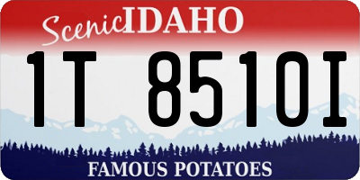 ID license plate 1T8510I