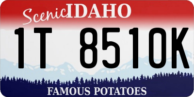 ID license plate 1T8510K