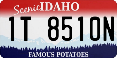 ID license plate 1T8510N