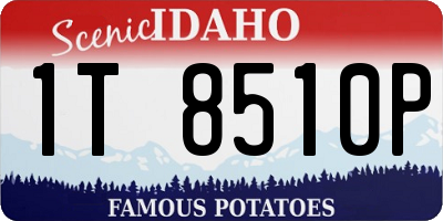 ID license plate 1T8510P