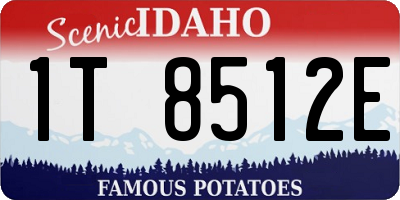 ID license plate 1T8512E