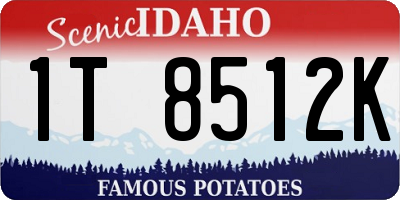 ID license plate 1T8512K