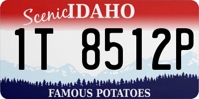 ID license plate 1T8512P