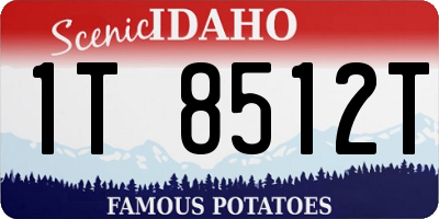 ID license plate 1T8512T