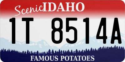 ID license plate 1T8514A