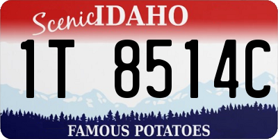 ID license plate 1T8514C