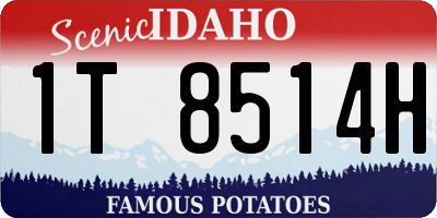 ID license plate 1T8514H