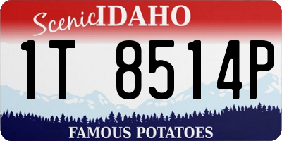 ID license plate 1T8514P