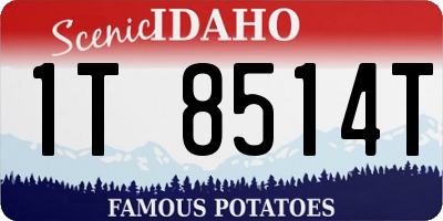 ID license plate 1T8514T