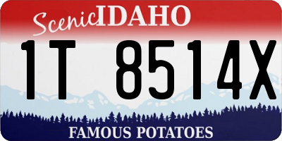 ID license plate 1T8514X