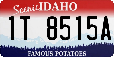 ID license plate 1T8515A