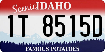 ID license plate 1T8515D