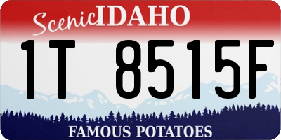 ID license plate 1T8515F