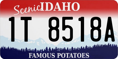 ID license plate 1T8518A