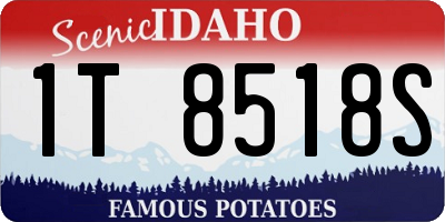 ID license plate 1T8518S