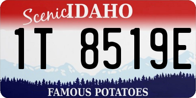 ID license plate 1T8519E