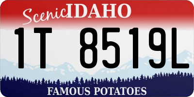 ID license plate 1T8519L