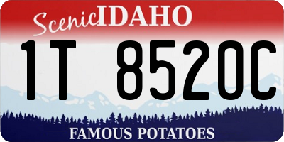 ID license plate 1T8520C