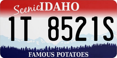 ID license plate 1T8521S