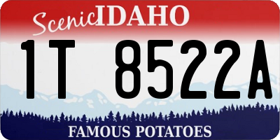 ID license plate 1T8522A