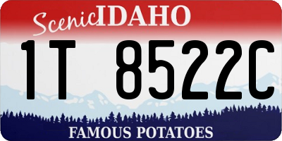 ID license plate 1T8522C