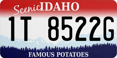 ID license plate 1T8522G