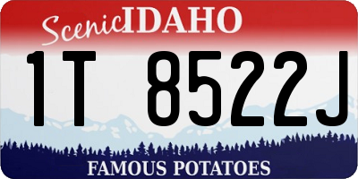 ID license plate 1T8522J