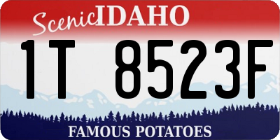 ID license plate 1T8523F