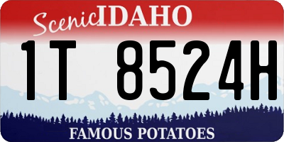 ID license plate 1T8524H