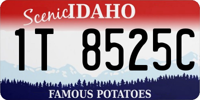 ID license plate 1T8525C