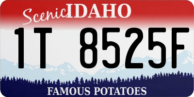 ID license plate 1T8525F