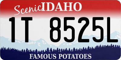 ID license plate 1T8525L