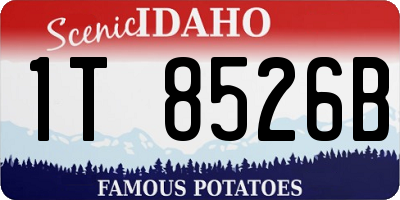 ID license plate 1T8526B