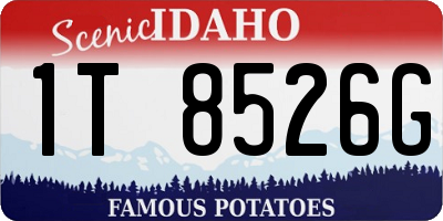 ID license plate 1T8526G