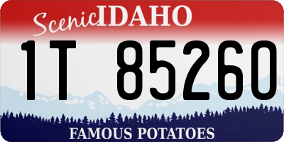 ID license plate 1T8526O