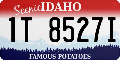 ID license plate 1T8527I