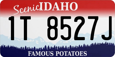 ID license plate 1T8527J