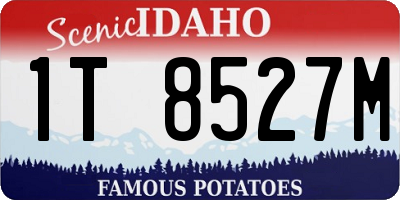 ID license plate 1T8527M