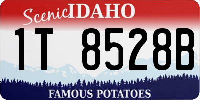 ID license plate 1T8528B