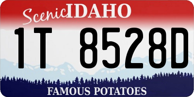 ID license plate 1T8528D
