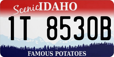 ID license plate 1T8530B