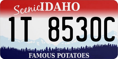 ID license plate 1T8530C