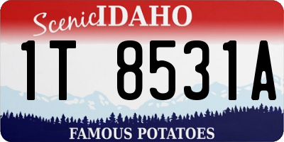 ID license plate 1T8531A