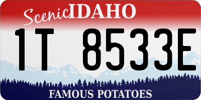 ID license plate 1T8533E