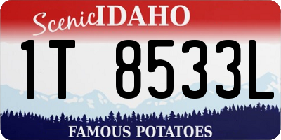 ID license plate 1T8533L