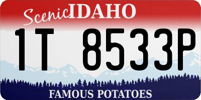 ID license plate 1T8533P