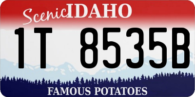 ID license plate 1T8535B