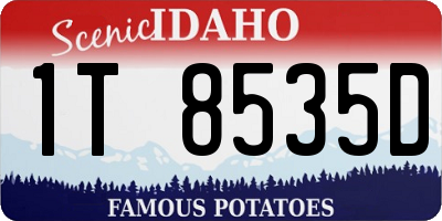 ID license plate 1T8535D